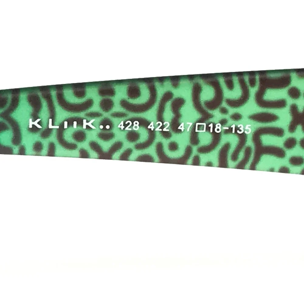 KLiiK Eyeglasses Frames 428 422 Brown Matte Green Rectangular Full Rim 47-16-135